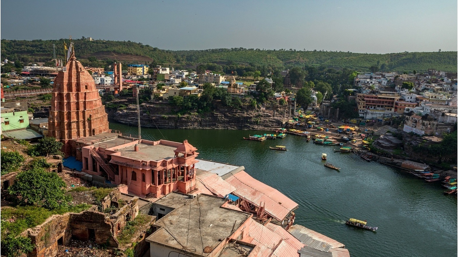 Omkareshwar temple and Narmada